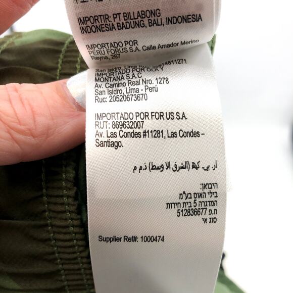 RVCA Men's Yogger IV Shorts Large Green Camouflage Athletic Unlined NWT - Picture 16 of 16